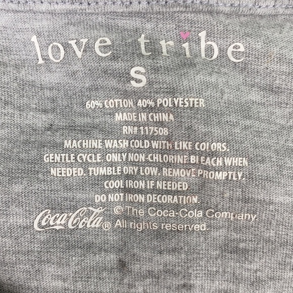 Love Tribe Gray Cherry Coke Long Sleeve Crop Top - Picture 10 of 10